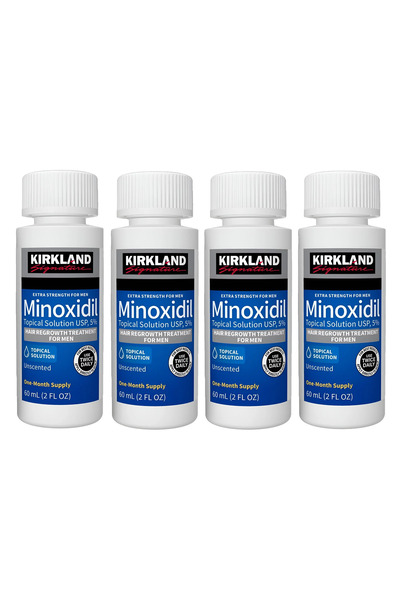 Kirkland Signature Solutie Kirkland Minoxidil 5%, tratament impotriva caderii parului, 4 luni