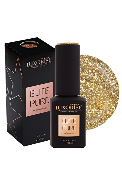LUXORISE Semi-permanent nail polish Hema Free ELITE PURE- Regal Gold, 15ml