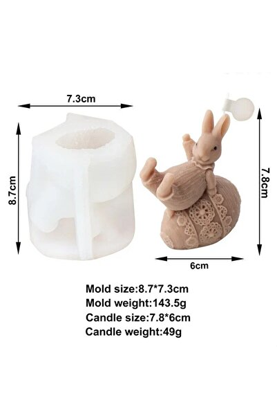 Choice أداة صنع الشموع على شكل أرنب لطيف DIY، قالب صابون على شكل بيضة عيد الف...