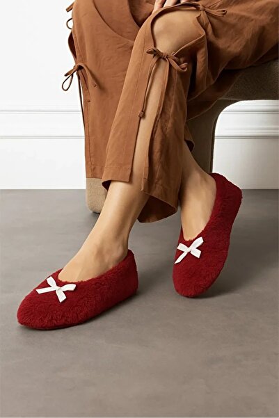Deniz Terlik Women's Soft Bowknot Gift Silent Sole Home Slippers | Home Boat | Home Ballet |