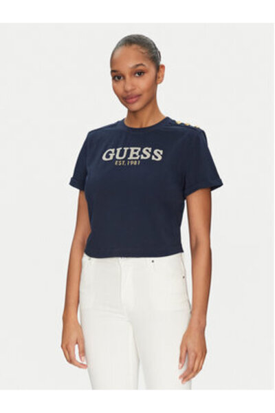 Guess Women's Navy Blue T-Shirt W5GI15K8FQ4