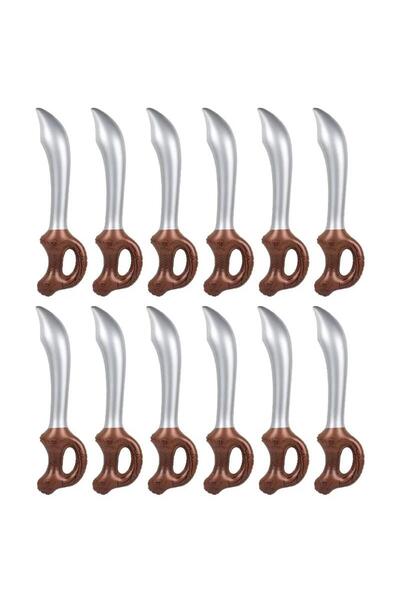 Choice B 12Pcs Inflatable Pirate Sword Kids Pirate Theme Birthday Party Decoration Favors Gift Toys Hallow.
