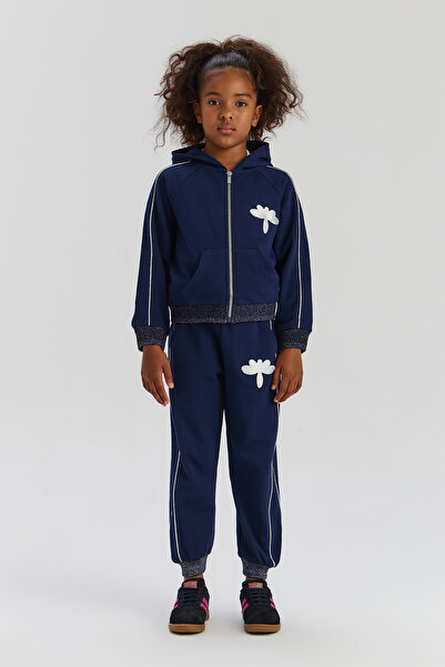 Tyess Girl Navy Blue Tracksuit Top