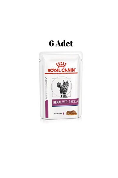 Royal Canin Veterinary Renal Pouch Chicken Tavuklu kedi yaş maması 6 adet (SK...