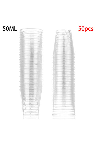 Choice 50 قطعة 50 مل أكواب حلوى بلاستيكية شفافة قابلة لإعادة الاستخدام للاستخ...