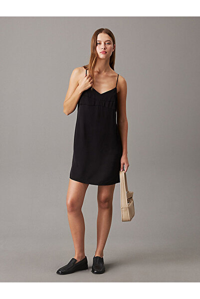 Calvin Klein Women's Bustier Seam Satin Dress