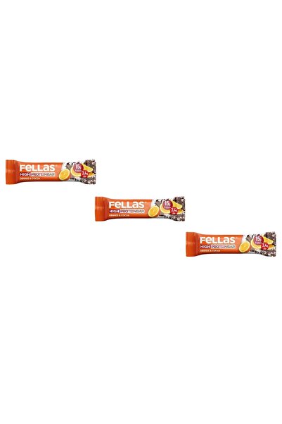 Fellas Yüksek Protein Bar - Portakallı ve Kakaolu 45g (3 Adet)