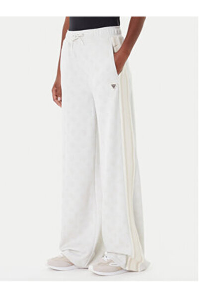 Guess Pantaloni de trening ecru pentru femei V5YB10K0282