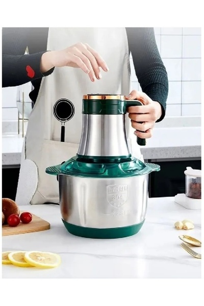 woodhub Gri 5L Çok Fonksiyonlu Blender Kıyma ve Doğrayıcı Robot