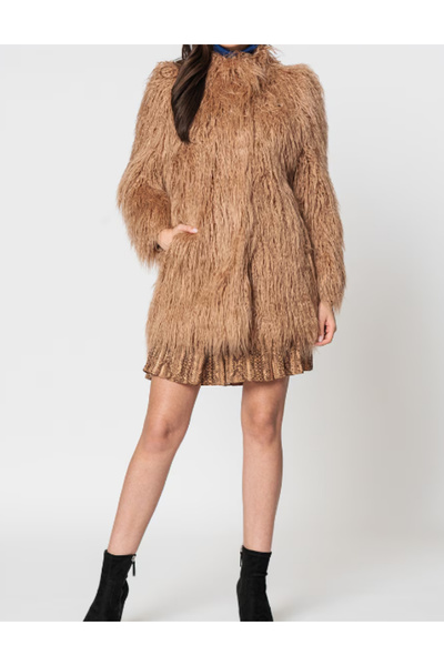 Guess Guess Fur Coat, brown