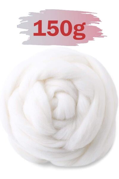 Choice 150 جرام أبيض MIUSIE 150 جرام صوف التلبيد بالإبرة صوف التلبيد صوف التجوال ألياف الصوف للتلبيد بالإبرة