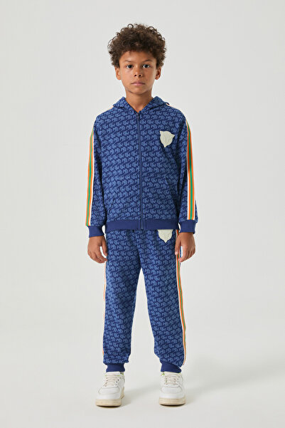 Nebbati Boy Navy Blue Tracksuit Top
