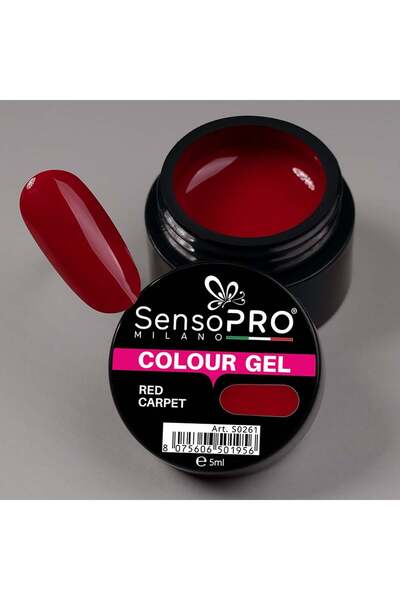 SensoPRO Milano Gel UV colorat pentru covor roșu 5ml,