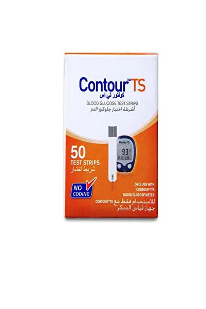Contour TS كونتور تي إس أشرطة اختبار جلوكوز الدم، 50 شريط