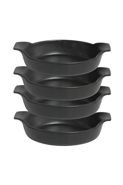 Culinaro CERAMIC Set 4 Tavi ovale cu manere din ceramica 20x13,5xh5,5cm (1478)