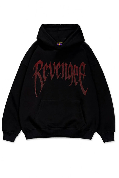 1blood Revenge RED Stone cu imprimeu supradimensionat Unisex cu glugă Swea tricou