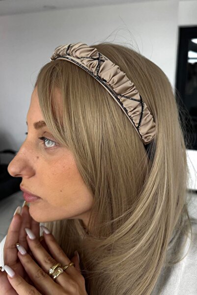 TAKIŞTIR Beige Color Stone Detailed Crown