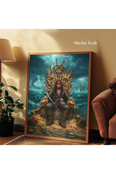 tuvart Sayılarla Boyama Seti Karayip Korsanları 35x50cm, Jack Sparrow - Altın...
