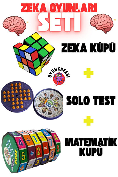 OYUNKAFASI ZEKA OYUNLARI SETİ ( SOLO TEST-ZEKA KÜPÜ-MATEMATİK KÜPÜ )