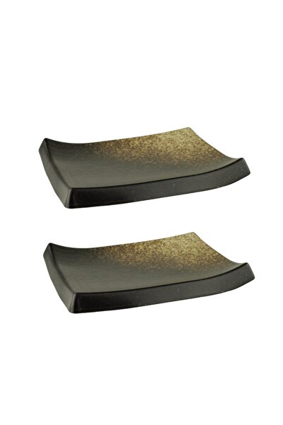 Culinaro Set of 2 rectangular ceramic plates Ember 28.2x21.2xh2.5cm