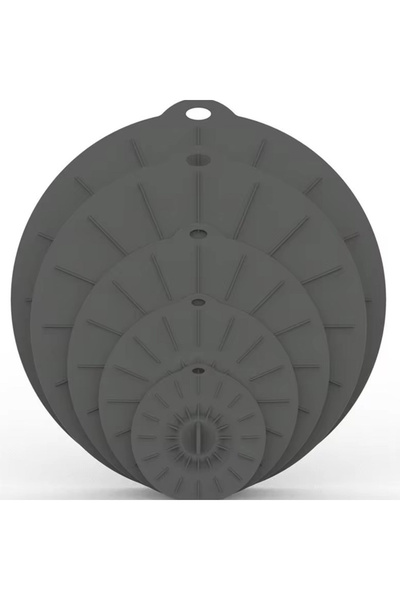 Choice 5 قطع رمادية 5 قطع غطاء حفظ طعام صديق للبيئة يمكن استخدامه في الثلاجات