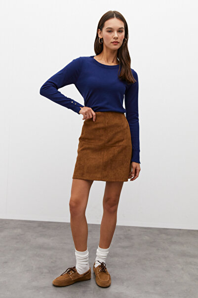 urban focus Crew Neck Sleeve Button Sweater