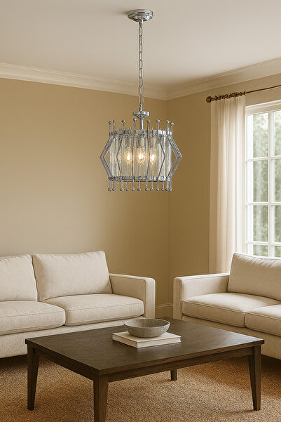 Natiorj Zlatan 20 CM Kristal Taşlı Lüks Sarkıt Avize Salon Yatak Odası