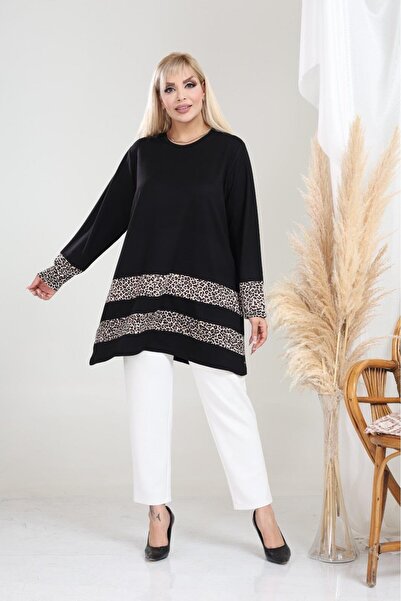 EMEZ Μπλούζα με μοντέλο καμπάνας Leopard ριγέ