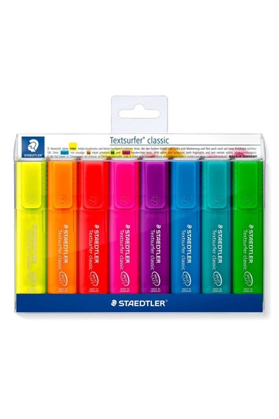 Staedtler Set de 8 evidențiatoare 1-5 mm (markere de text), Staedtler, 364-P-WP8
