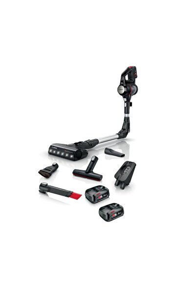 Bosch Yeni Seri Çift Bataryalı Premium Şarzlı Dik Süpürge 80 dk ya Kadar Çalışma Süresi