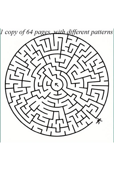 Choice كتاب تدريب متاهة لتعزيز التركيز - قطعة واحدة باللون الأسود - ألغاز ترك...