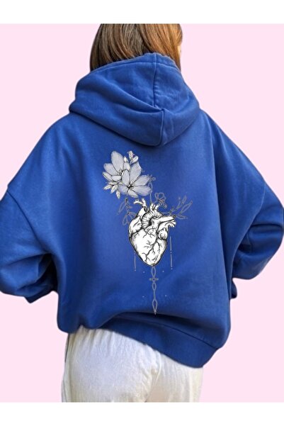 ArtYus Unisex Heart Flower Colorat Special cu imprimeu Bumbac supradimensiona...