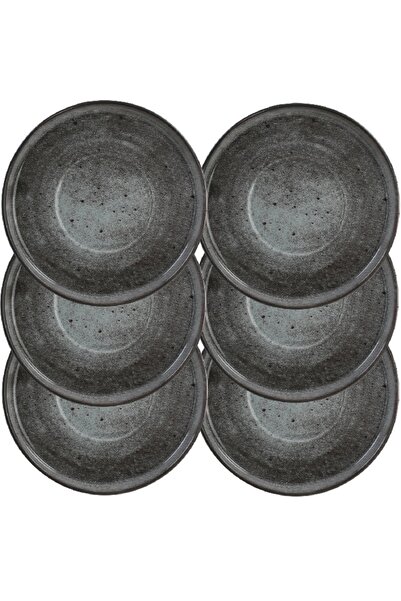 Culinaro Set 6 Farfurioara ceramica D14cm pentru ceasca HOME, gri