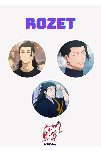 Hara Company Jujutsu Kaisen Animesi Geto Suguru Anime Rozet Seti 3’lü