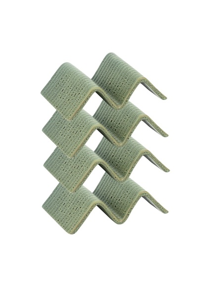 Culinaro Set of 4 taco holders with 1-2 compartments STREET FOOD OLIVE, ceramic, 14.9x10.4xh4.5cm