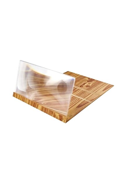 TotulPerfect Lupă pentru ecranul telefonului, 12", suport pliabil din lemn, a...