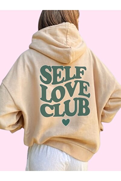 ArtYus Unisex Self Love Club Colorful Custom Printed Cotton Oversize Hooded Sweatshirt