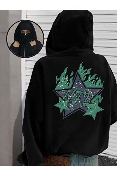 ship master Φούτερ Ninja Unisex με μάσκα χιονιού Ζακέτα με 2 νήματα χοντρό φλις