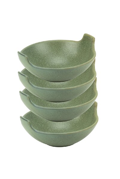 Culinaro Set 4 boluri ceramica STREET FOOD OLIVE, D19,8xh6,1cm