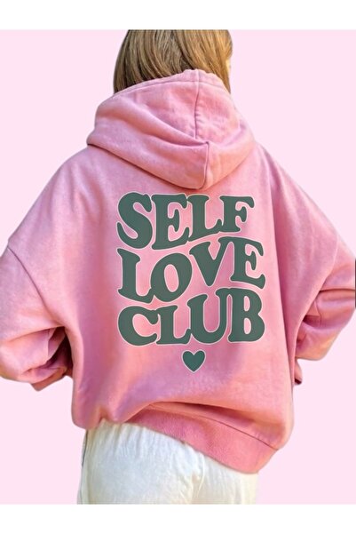 ArtYus Unisex Self Love Club Colorful Custom Printed Cotton Oversize Hooded Sweatshirt