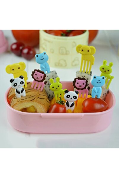 Choice 30pcs color random 10pcs Animal Farm Fruit Fork Mini Cartoon Children Snack Cake Dessert Food Pick T