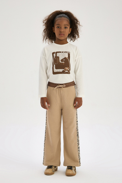 Tyess Girl Brown Tracksuit Bottom