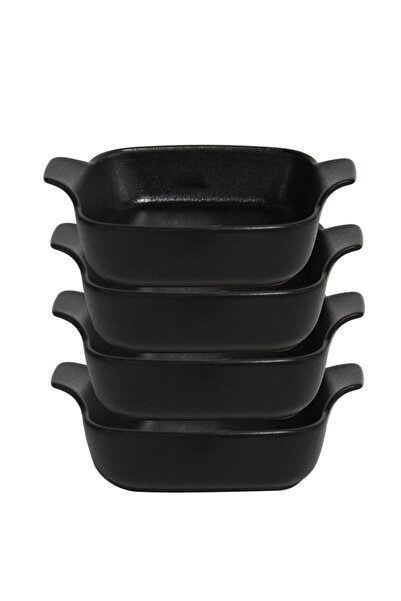 Culinaro CERAMIC Set 4 Tavi patratr cu manere din ceramica 15x15x5,5cm (1498)