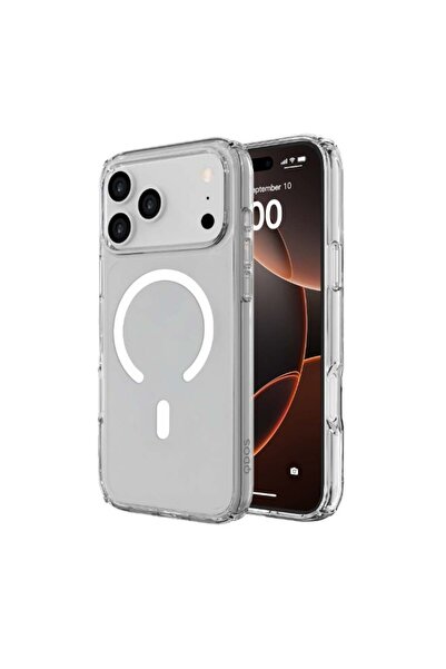 QDOS جراب iPhone 17 Pro Max - شفاف، MagSafe، معاد تدويره، مقاوم للصدمات، نحيف...