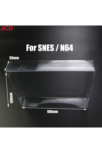 JCD علبة خرطوشة ألعاب شفافة واحدة لجهاز SNES N64، حافظة بلاستيكية من CIB Game...