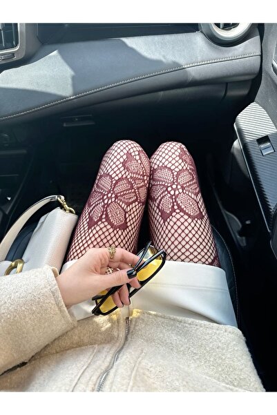 MATHILDA Women's Imported Patterned Pantyhose Floral Rose Patterned Pantyhose