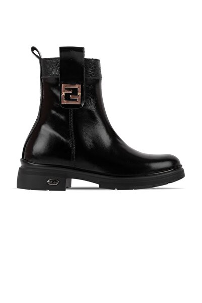 Lal Shoes & Bags Γυναικείες μπότες από γνήσιο δέρμα Risus με λεπτομέρεια με φ...