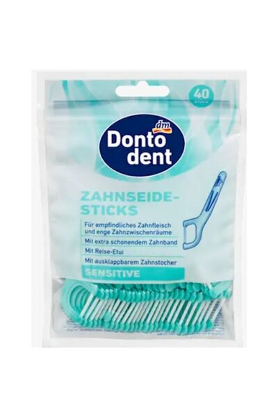 DM Ata dentara cu scobitoare, 2 in 1, 40 buc