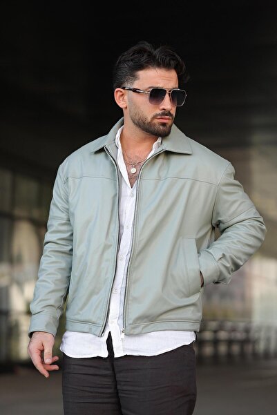 RHONES MANTĂ DE PIELE CU CAPITONĂ INTERIOR PENTRU BĂRBAȚI