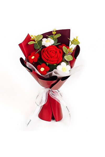 Choice باقة زهور كروشيه لتزيين المنزل باللون الأصفر، مناسبة لعيد ميلاد المعلم